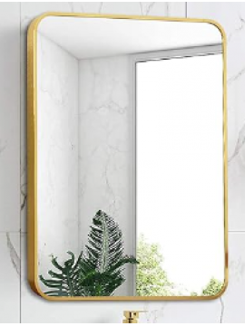 Ogledalo alu-ram 50x70, gold - CL22